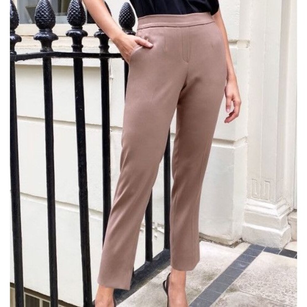 Aritzia Babaton Conan Shadow Mauve Pull On Crop Casual Office Pants Size 8